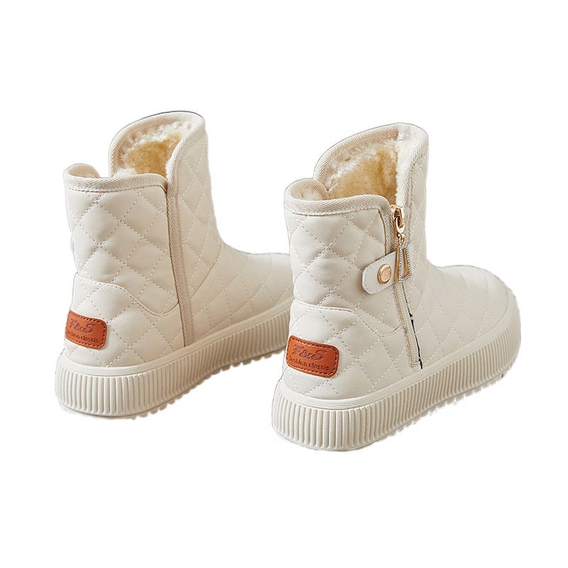 Snow Boots Women'S Winter Fleece-Lined Padded Fur One Northeast Warm Cotton Shoes Women'S Shoes Winter - Image 5